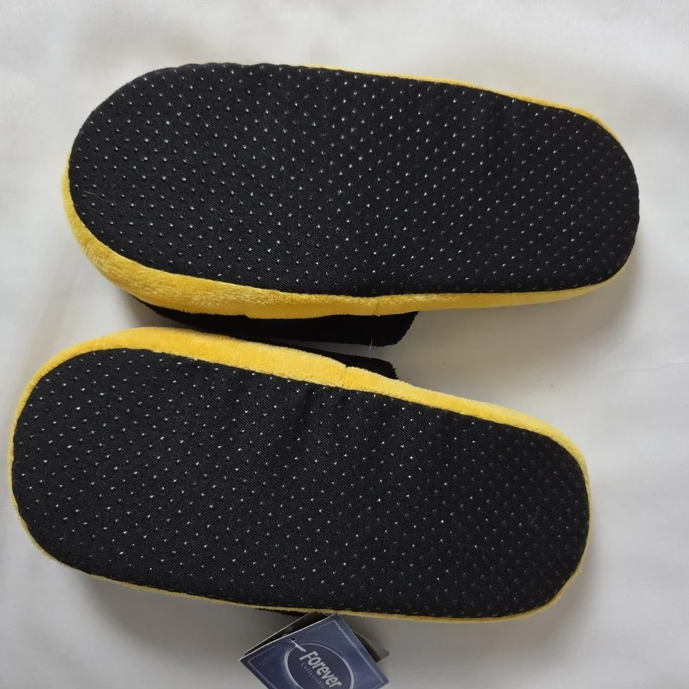 Forever NFL Pittsburgh Steelers‎ Plush Slide Slippers Kids XL  12/13